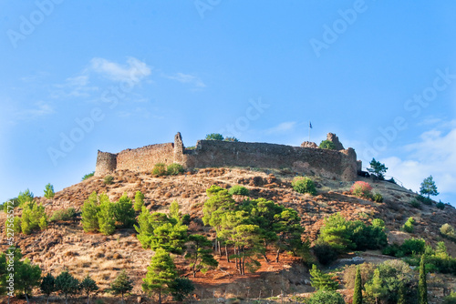 Historical Volissos castle. Chios island - Greece