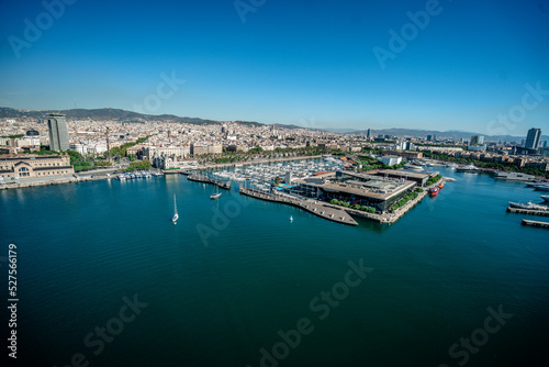 Panorama of Barcelona. City and port. Sunny day © DK-ART
