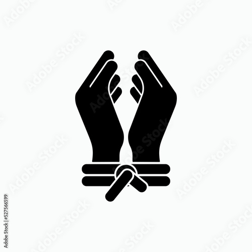 Kidnaping Icon. Abduction Sign. Arrested, Criminal Symbol - Vector.    