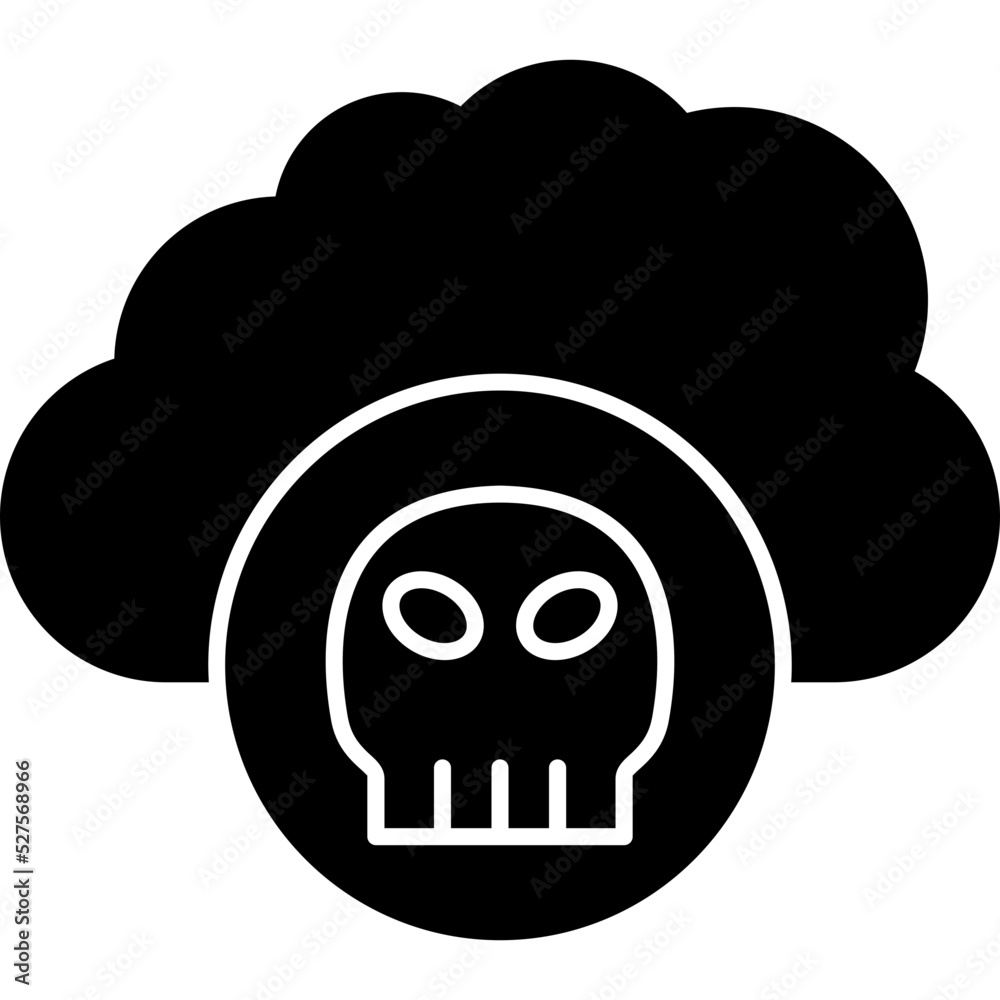 Infected Cloud Icon Infected Cloud Icon