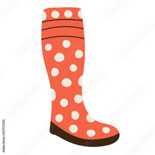 red boot in doodle style isolated vector