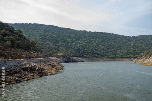 The Tagus River as it passes through the Monfrague National Park in Extremadura, Spain. photo