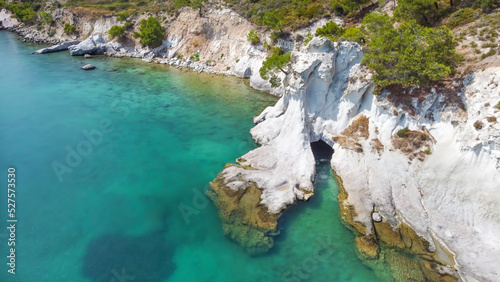 White rocks bay, Karaburun - İzmir - Turkey. Natural cave in the sea. Turkish name; Beyaz Kayalar Koyu - Karaburun