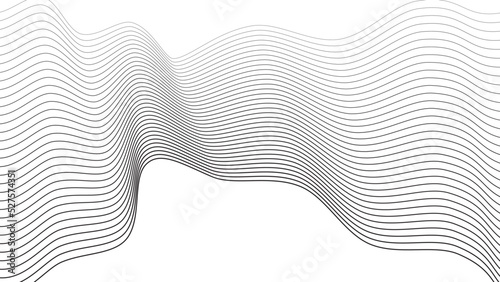 Abstract lines waves curved outline