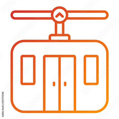 Cable Car Icon Style