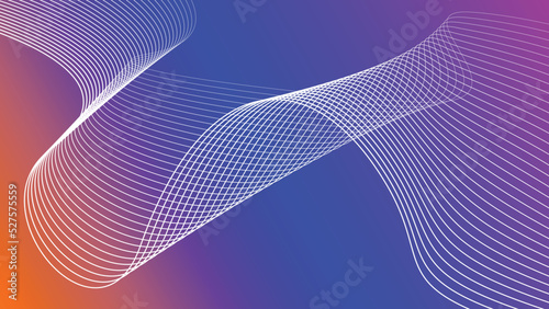 Abstract  geometric wavy tech technology fluid twisted lines gradient background