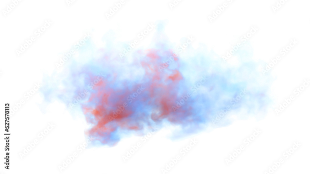 Colorful smoke, powder. PNG alpha channel