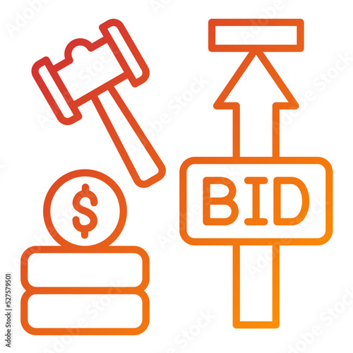 Maximum Bid Auction Icon Style