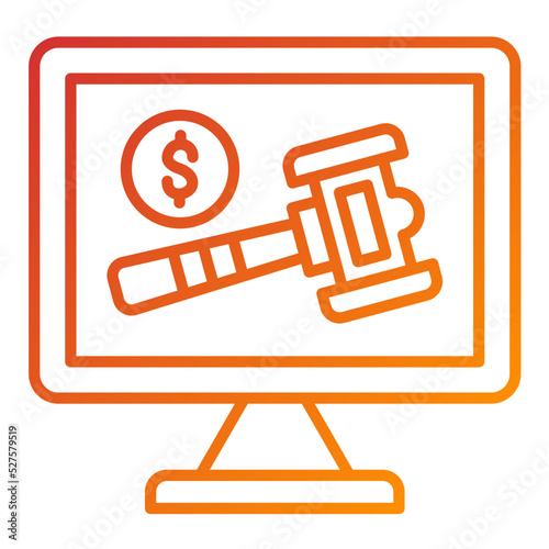 Online Bidding Icon Style