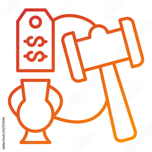 Reserve Bid Auction Icon Style