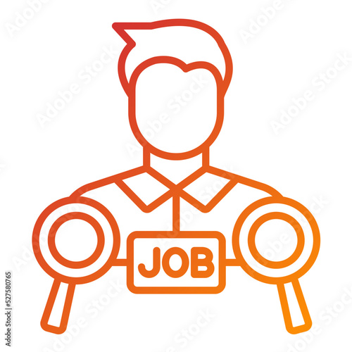 Job Seeker Male Icon Style