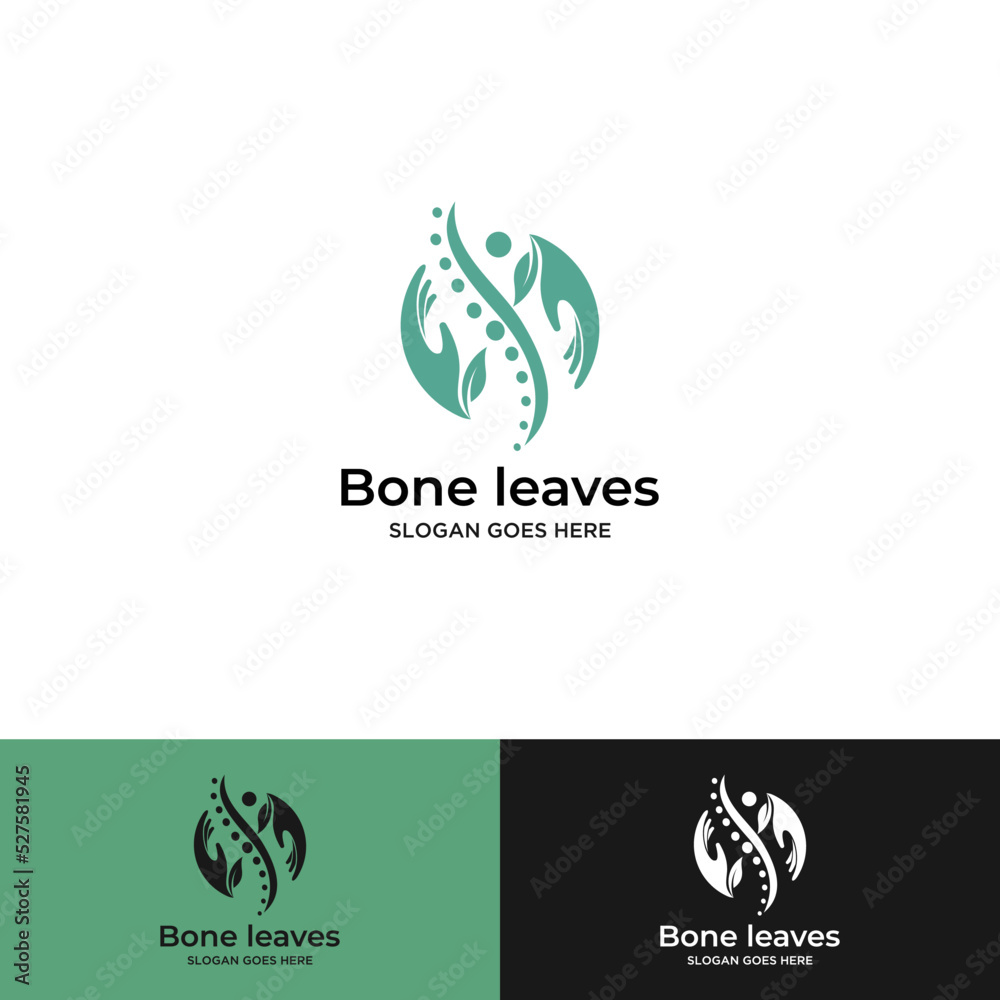 Organic - vector logo template concept illustration. Green leaves sign. Abstract human character sign. Nature ecology symbol. Design element.
