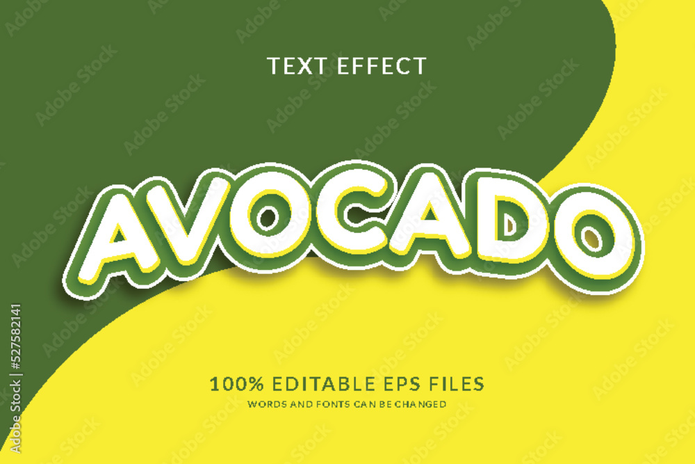 avocado drink editable text effect design avocado drink editable text effect design