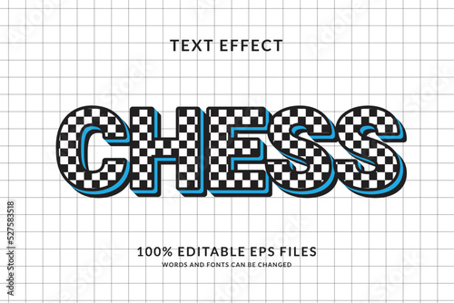 editable text effect with chessboard style