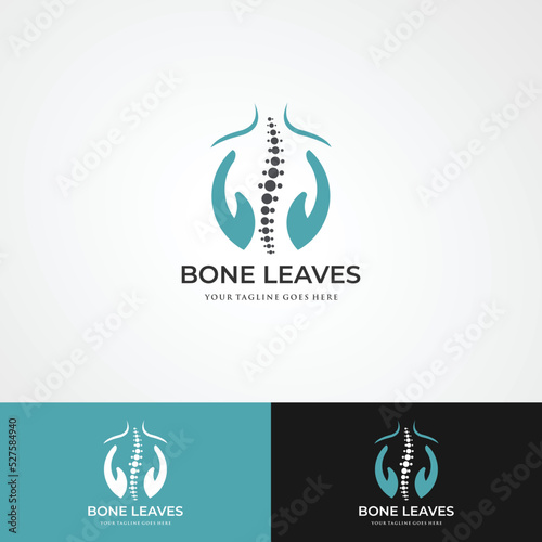 minimalist CHIROPRACTIC spine bone logo design