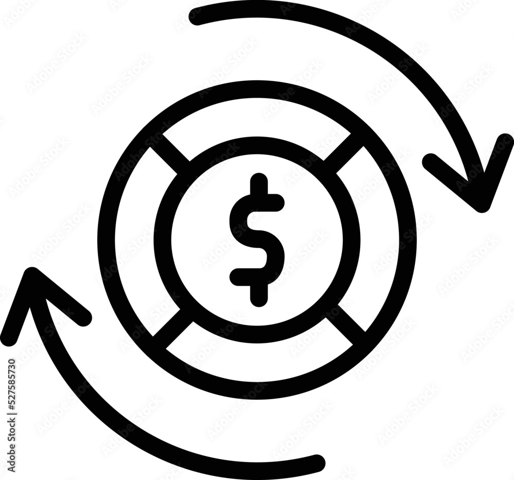 Money flow Vector Icon Design Illustration Money flow Vector Icon Design Illustration
