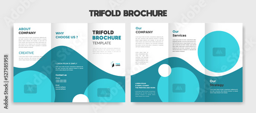creative editable trifold brochure template design vector
