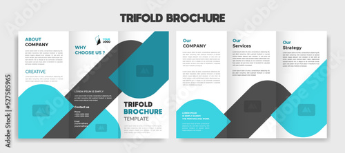creative editable trifold brochure template design vector