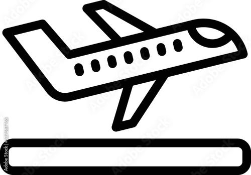 Takeoff Vector Icon Design Illustration