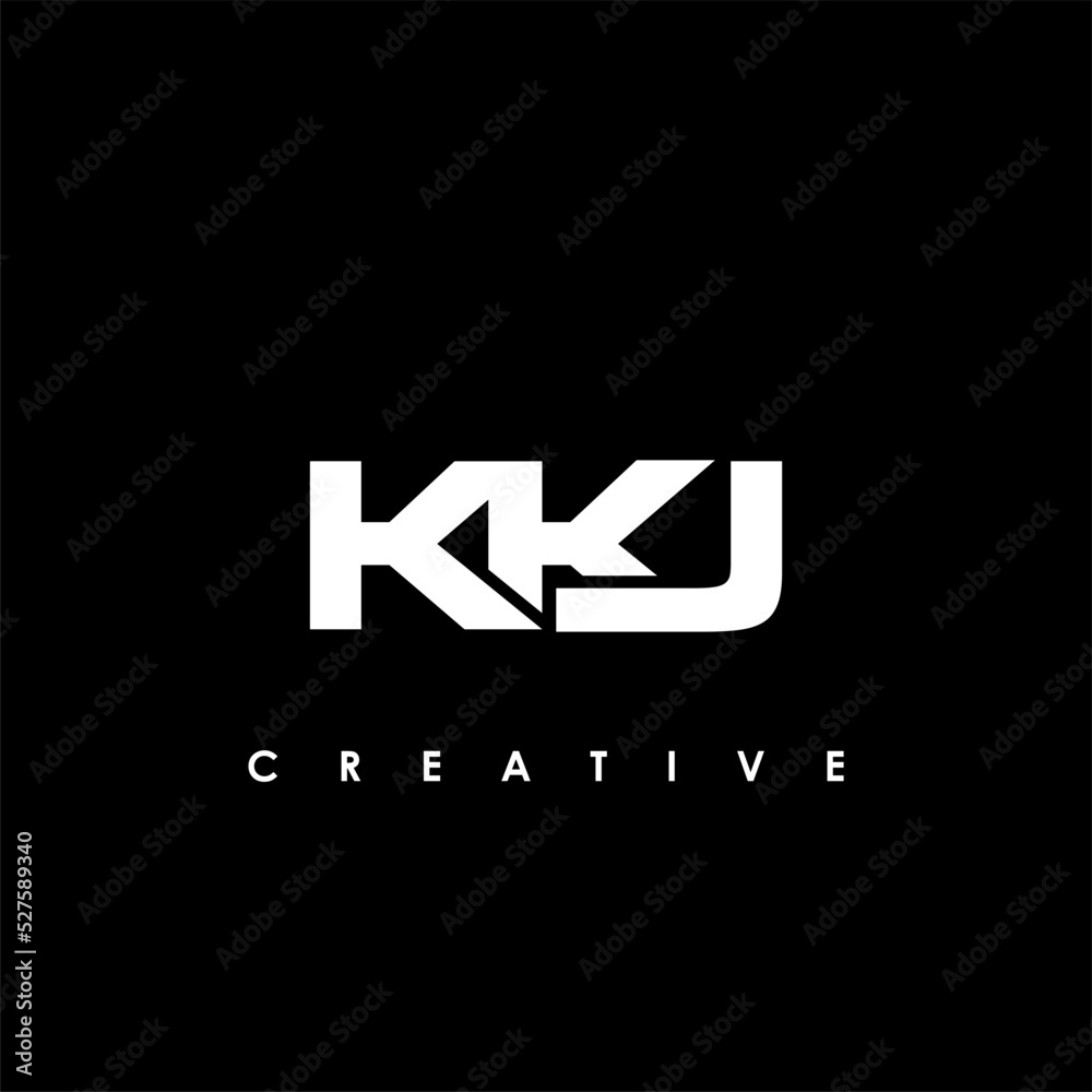 KKJ Letter Initial Logo Design Template Vector Illustration