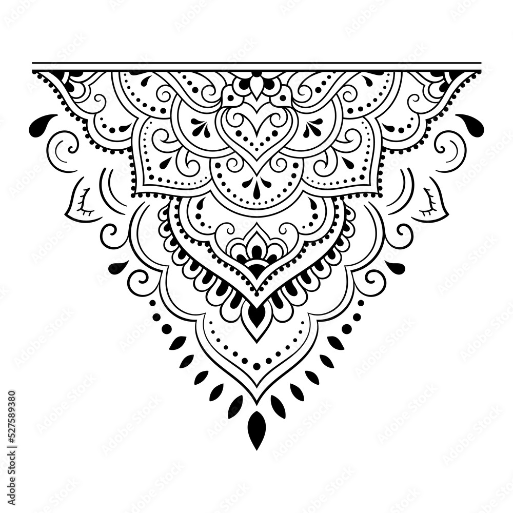 Circular pattern in form of mandala with flower for Henna, Mehndi, tattoo, decoration. Decorative ornament in ethnic oriental style. Outline doodle hand draw vector illustration. Circular pattern in form of mandala with flower for Henna, Mehndi, tattoo, decoration. Decorative ornament in ethnic oriental style. Outline doodle hand draw vector illustration.