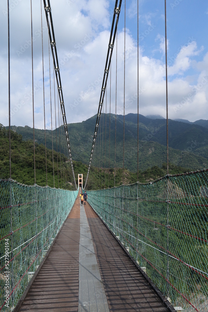 Obraz premium suspension bridge in the moutain