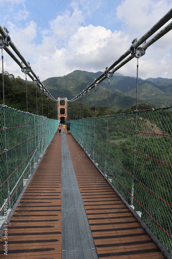 suspension bridge in the moutain