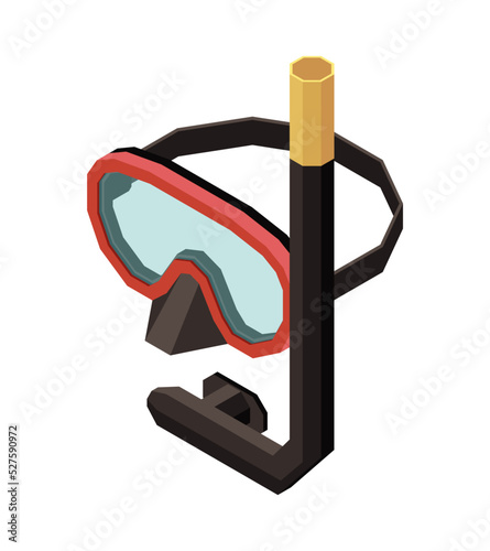 Isometric Diving Mask Icon