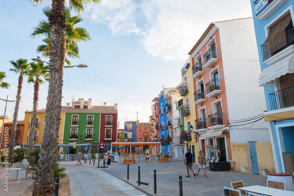 Fototapeta premium Cityscape of the fishing village of Villajoyosa (Alicante, Spain)