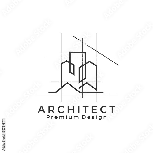 Architect logo premium quality vector