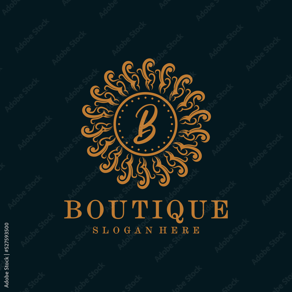 Boutique luxurious vector logo template Boutique luxurious vector logo template