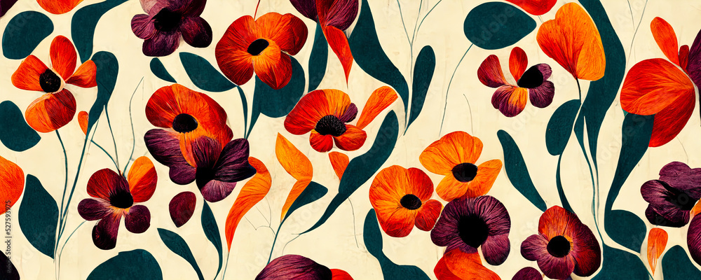 abstract flower illustration, creative flower background, Botanical art abstract flower illustration, creative flower background, Botanical art