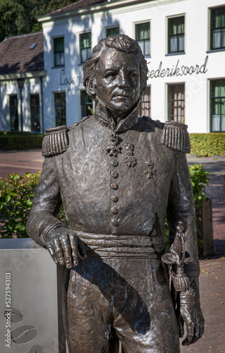 statue, johannes van den bosch, frederiksoord, maatschappij van weldadigheid, drenthe, netherlands. photo