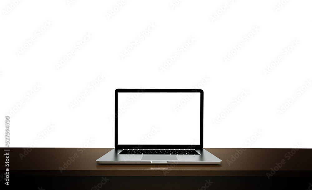 Modern laptop isolated on transparent background. 3D Illustration. Modern laptop isolated on transparent background. 3D Illustration.