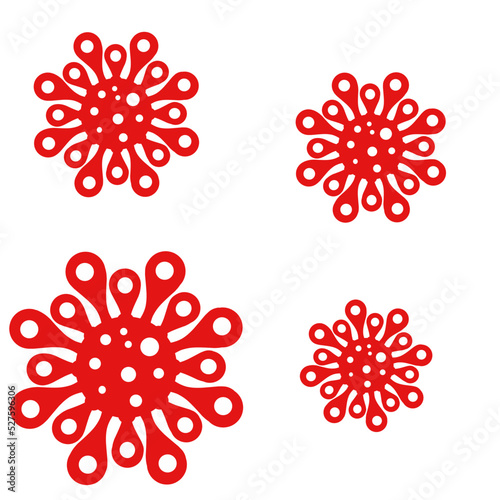 Bacteria icon, virus icon, ncov icon, Coronavirus, Bacteria viruses elements