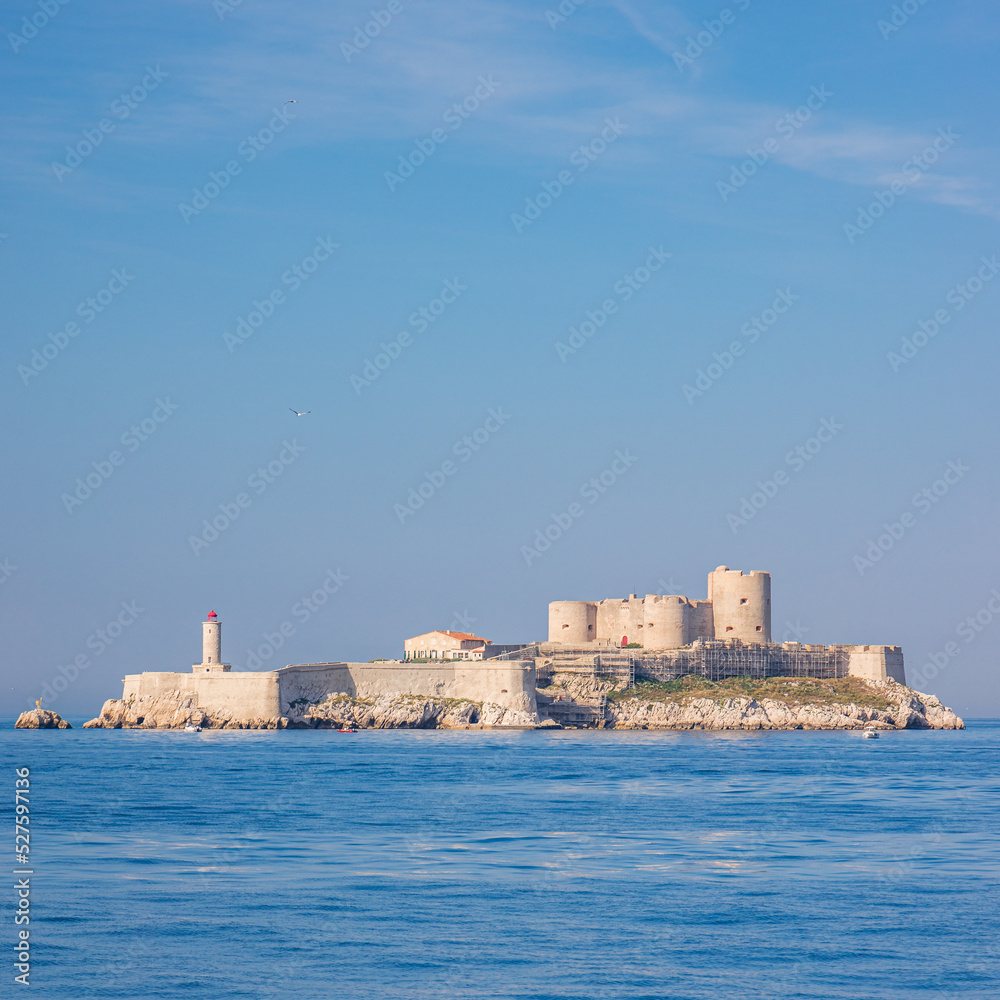 Chateau d'If castle in the Frioul archipelago offshore from Marseille, France