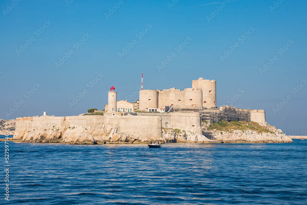 Chateau d'If in the Frioul archipelago offshore from Marseille France