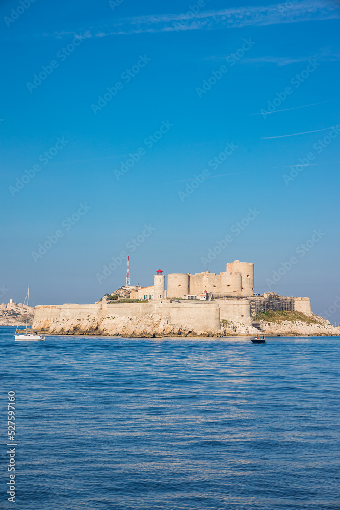 Chateau d'If castle in the Frioul archipelago offshore from Marseille, France