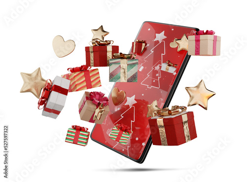 smartphone with a Christmas...