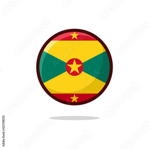 Free Download Grenada Flag Icon. Grenada Flag flat style isolated on a white background - stock vector. - GFXLoad