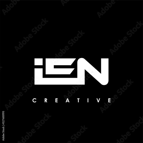 IEN Letter Initial Logo Design Template Vector Illustration