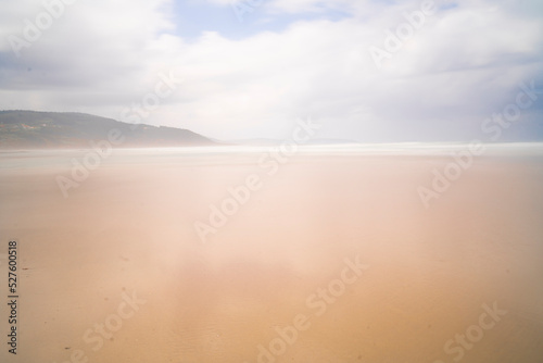 landscape view of the sea horizon in a beach of Galicia, Spain