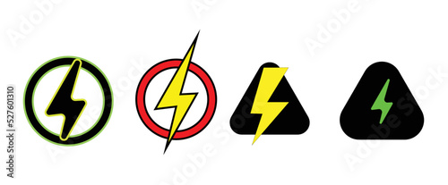electric icon set