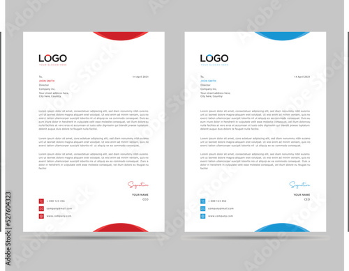 trendy minimalist letterhead template design for corporate use