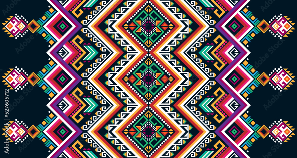 Abstract geometric vertical seamless pattern design indigenous black background EP.24 Abstract geometric vertical seamless pattern design indigenous black background EP.24
