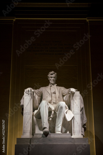 The Lincoln Memorial at night