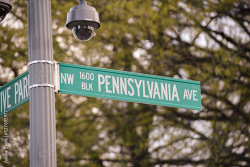 Pennsylvania Avenue Street Sign in Washington D.C. photo