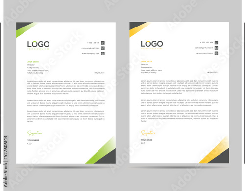 trendy minimalist letterhead template design for corporate use