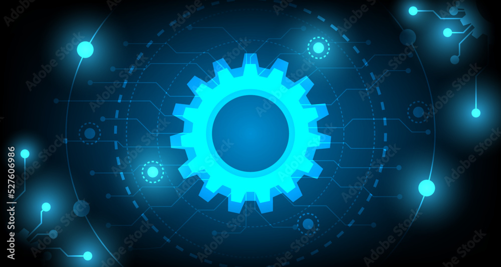 Geomatic gear drives electronic circle technology abstract technology innovation concept EP.7