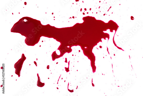 Blood on white background